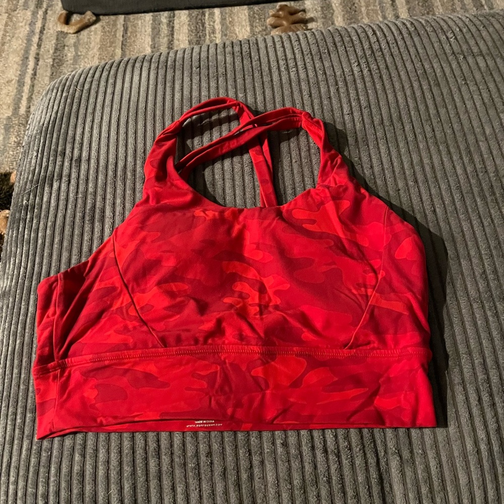 Buffbunny Red Camo Rosa Sports Bra